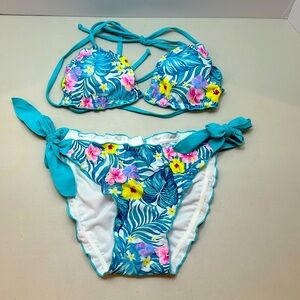 Tropical matching bikini set